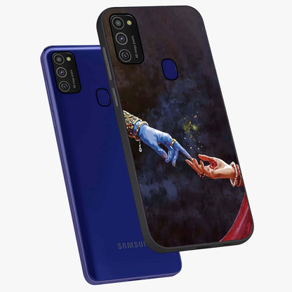 Divine Touch Eternal Glass Case displayed in angled mockup highlighting elegant divine inspired design with calm aesthetic style.