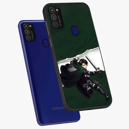 Emerald War Vanguard Glass Case displayed in angled mockup highlighting intense battle inspired design with emerald tone aesthetic.