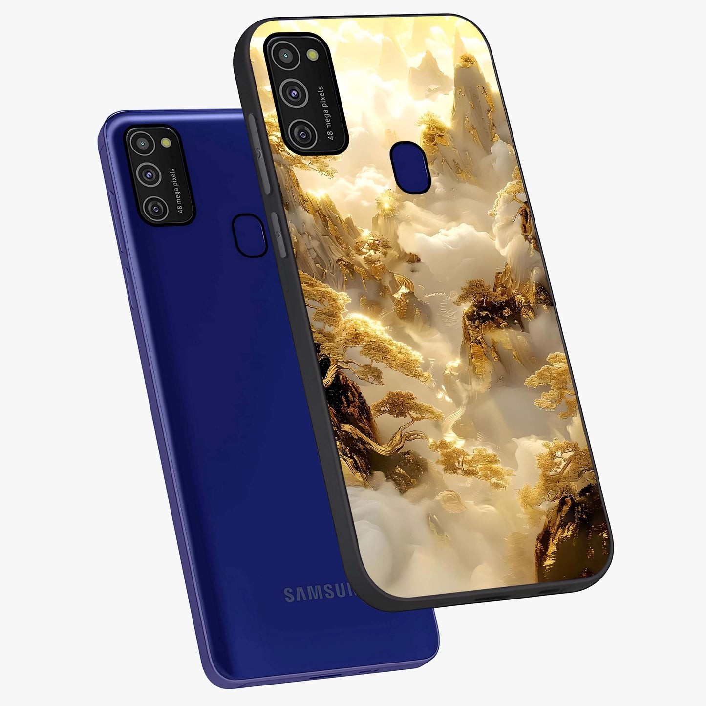 Gates Of Illumination Glass Case displayed in angled mockup highlighting radiant portal inspired design with fantasy aesthetic.