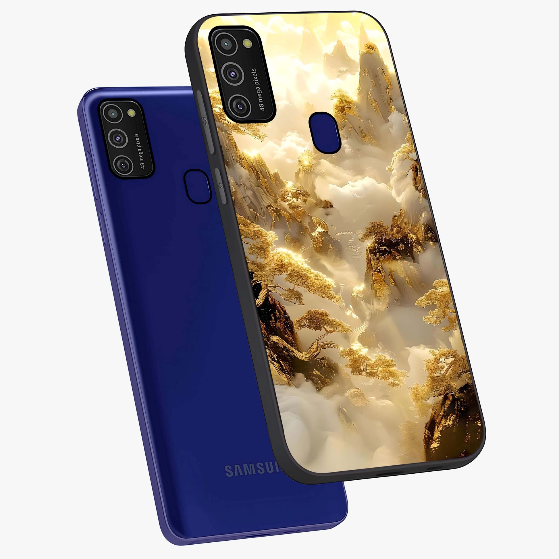 Gates Of Illumination Glass Case displayed in angled mockup highlighting radiant portal inspired design with fantasy aesthetic.