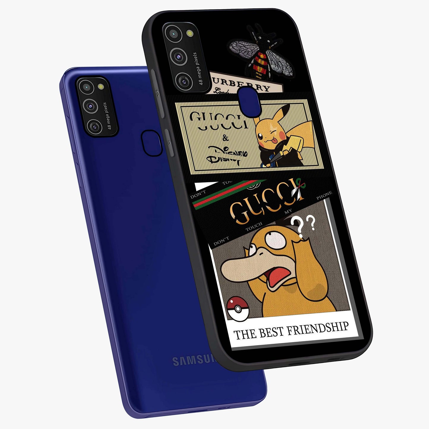 Gucci Play Mashup Glass Case displayed in angled mockup highlighting stylish fashion mashup design with bold aesthetic.