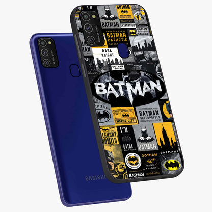 Knight Gotham Rise Glass Case displayed in angled mockup highlighting powerful knight silhouette design with dramatic aesthetic.