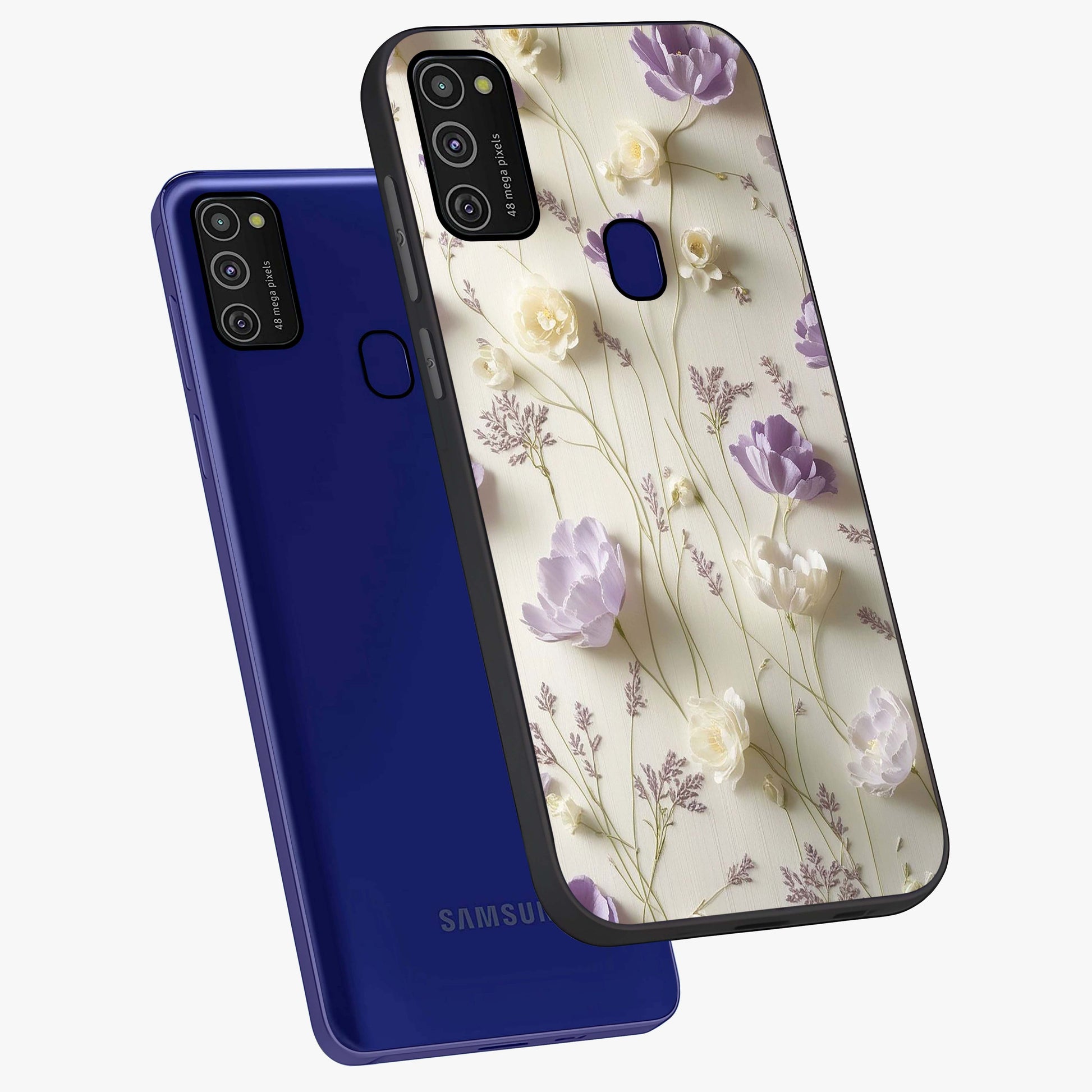 Lilac Breeze Harmony Glass Case displayed in angled mockup highlighting calm lilac breeze design with soothing aesthetic style.