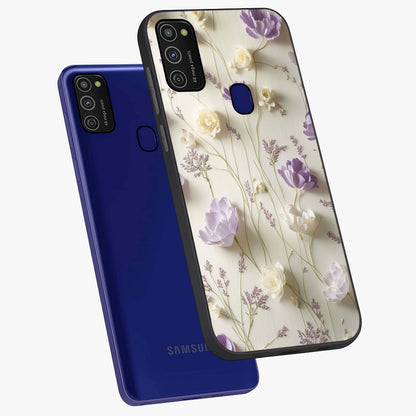 Lilac Breeze Harmony Glass Case displayed in angled mockup highlighting calm lilac breeze design with soothing aesthetic style.