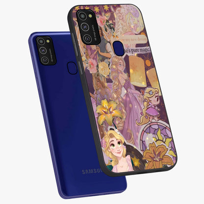 Magical Tangled Dream Glass Case displayed in angled mockup highlighting whimsical fantasy design with magical aesthetic.