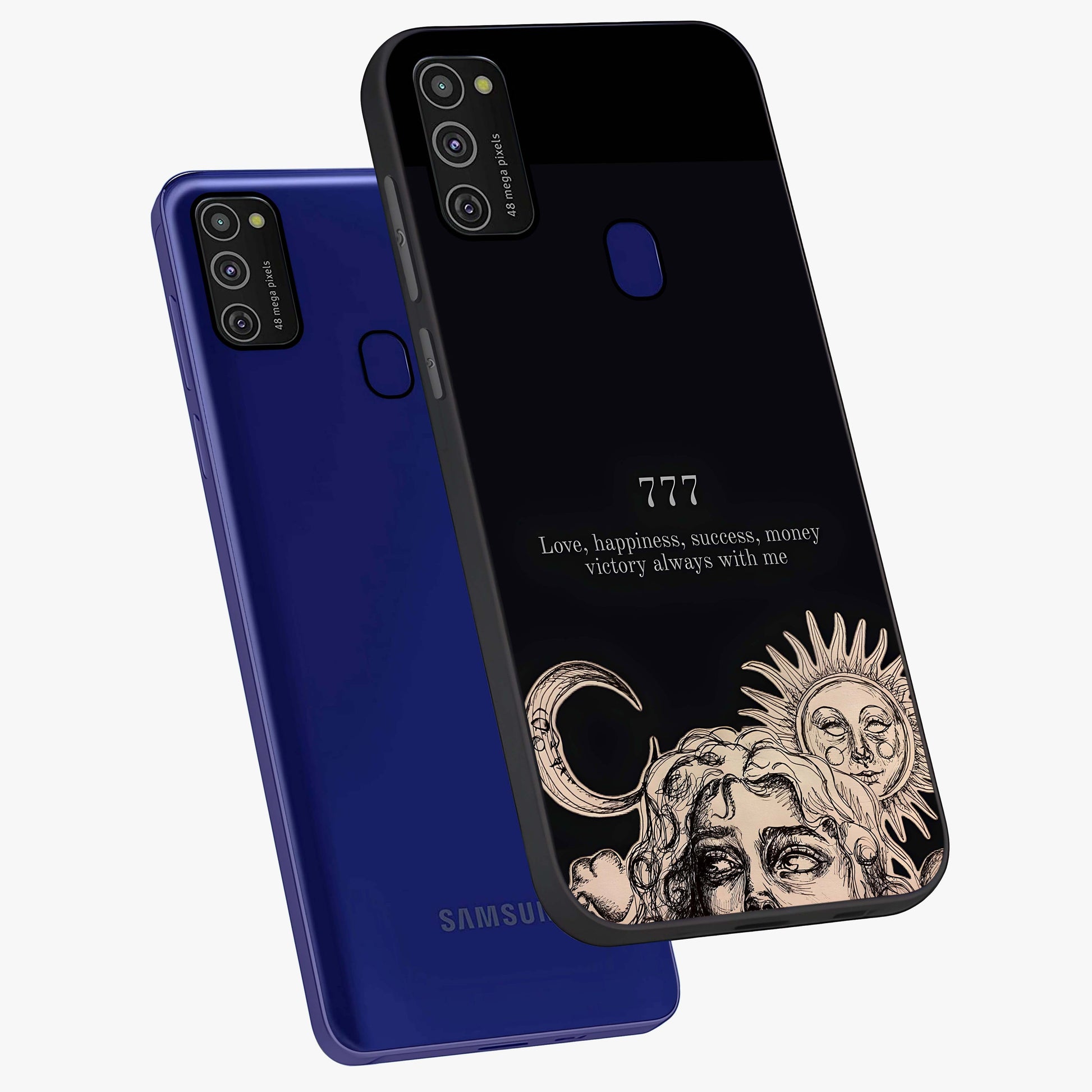 Mystic Victory Aura Glass Case displayed in angled mockup highlighting energetic aura design with bold mystical aesthetic.