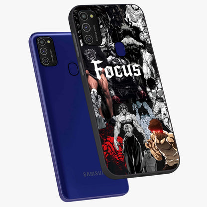 Relentless Power Focus Glass Case displayed in angled mockup highlighting bold statement design with modern aesthetic style.