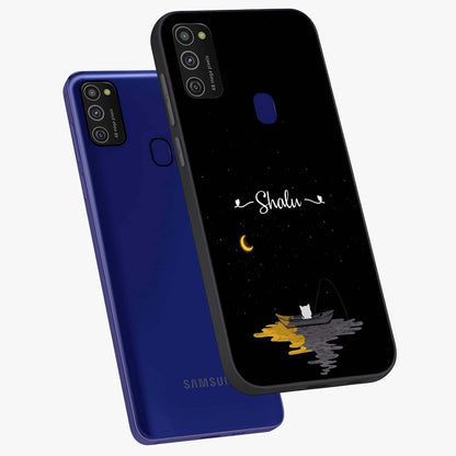 Silent Night Row Glass Case displayed in angled mockup highlighting peaceful evening design with dreamy night aesthetic.
