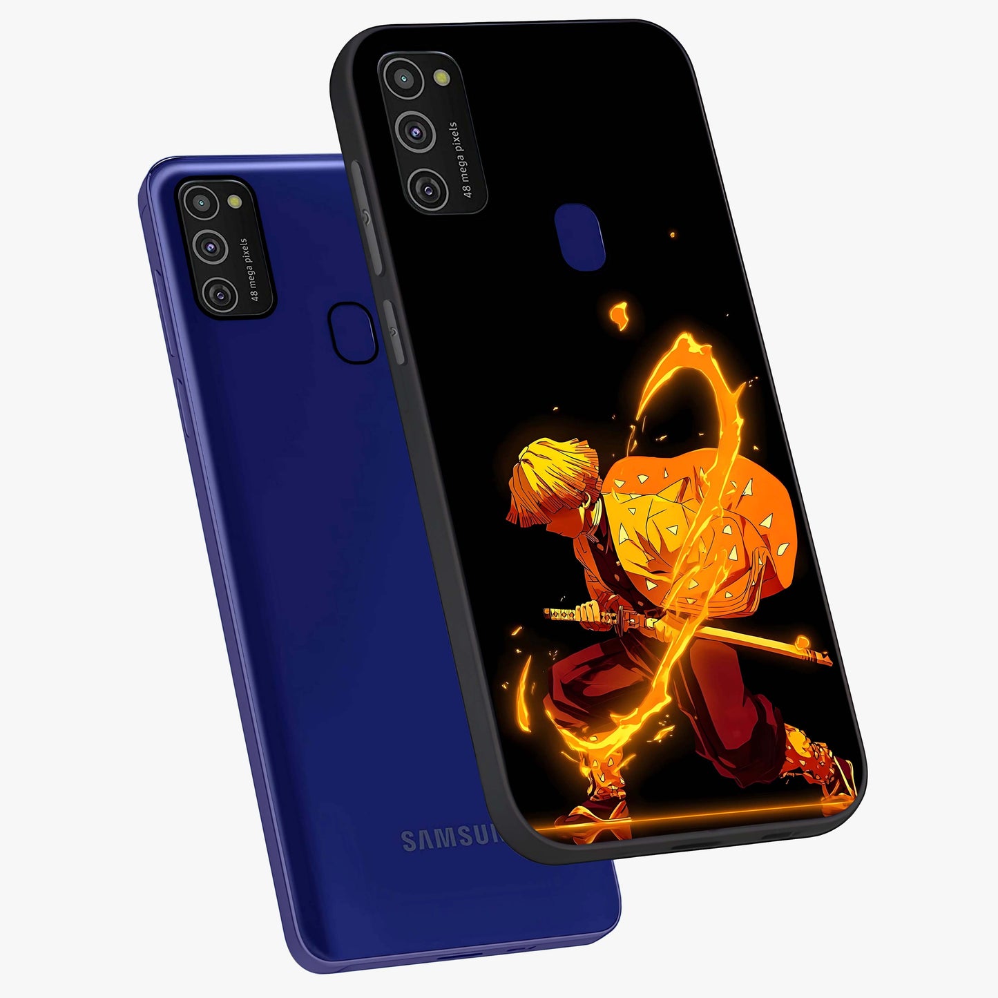 Thunder Flame Execution Glass Case displayed in angled mockup highlighting dramatic fire themed design with intense fantasy aesthetic.