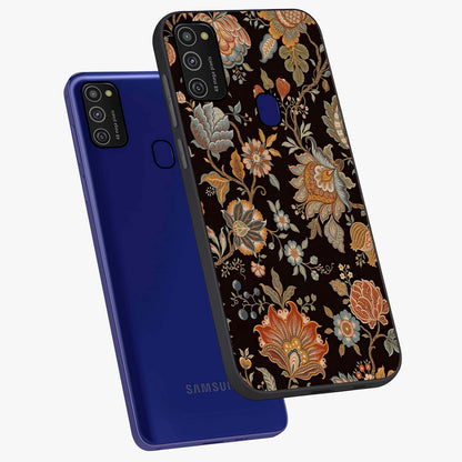 Vintage Floral Dream Glass Case displayed in angled mockup highlighting elegant vintage flower design with soft aesthetic style.