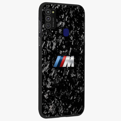 Carbon Speed Mark Glass Case upright view showcasing modern carbon speed graphic with bold automotive theme.