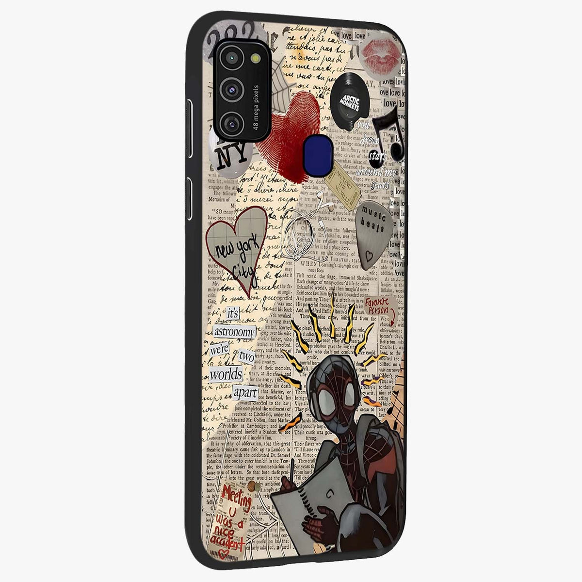 City Dream Sketch Glass Case upright view showcasing urban skyline artwork with stylish hand drawn design.