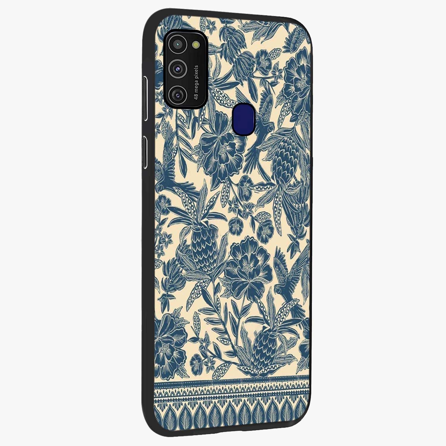Heirloom Wild Bloom Glass Case upright view showcasing delicate wildflower artwork with timeless floral theme.