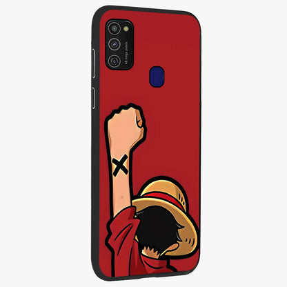 Luffy X Spirit Glass Case upright view showcasing striking anime artwork with adventurous character theme.