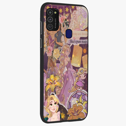 Magical Tangled Dream Glass Case upright view showcasing enchanting artistic artwork with dreamy fantasy theme.