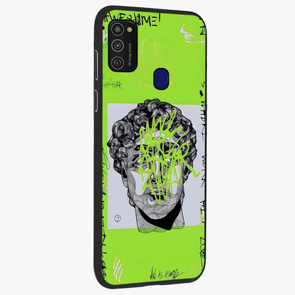 Neo Graffiti Rebellion Glass Case upright view showcasing colorful graffiti artwork with bold modern street style.