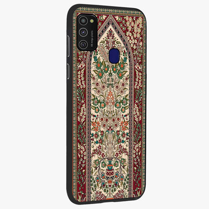 Persian Inspired Glass Case upright view showcasing decorative Persian artwork with rich heritage theme.