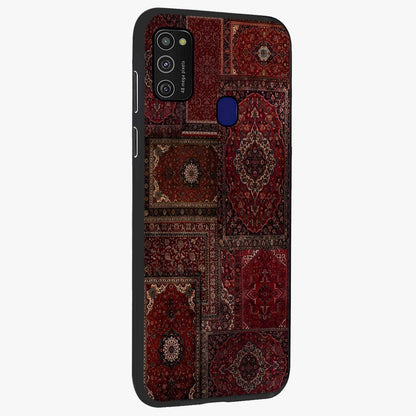 Persian Velvet Tale Glass Case upright view showcasing elegant Persian artwork with classic heritage theme.