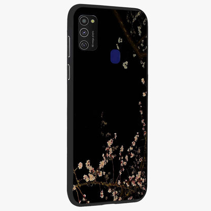 Petal Moon Light With Custom Name Glass Case upright view showcasing elegant floral moon artwork with personalized aesthetic.