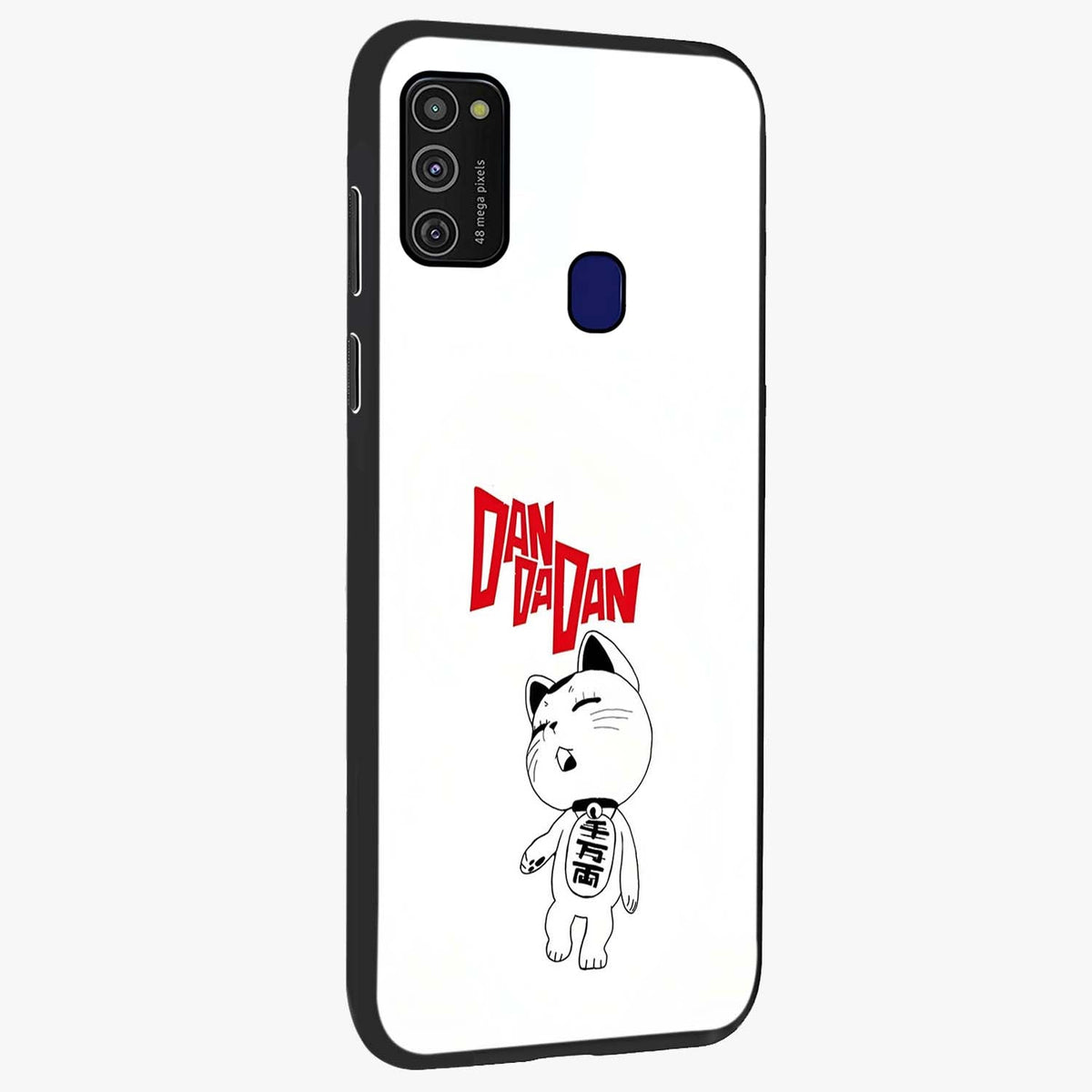 Playful Spirit Charm Glass Case upright view showcasing vibrant charm artwork with fun artistic theme.