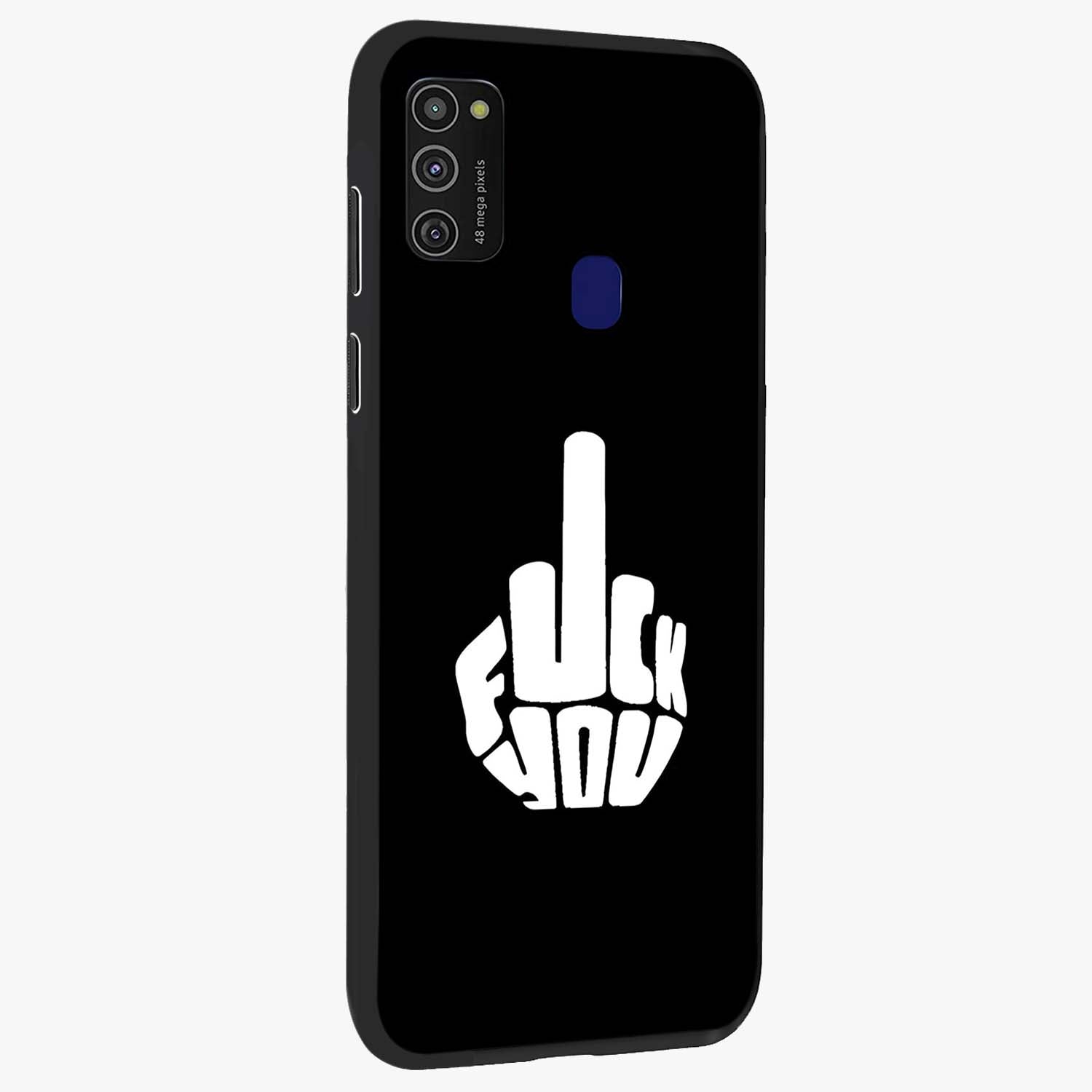 Rebel Mode On Glass Case upright view showcasing striking statement artwork with bold rebellious theme.