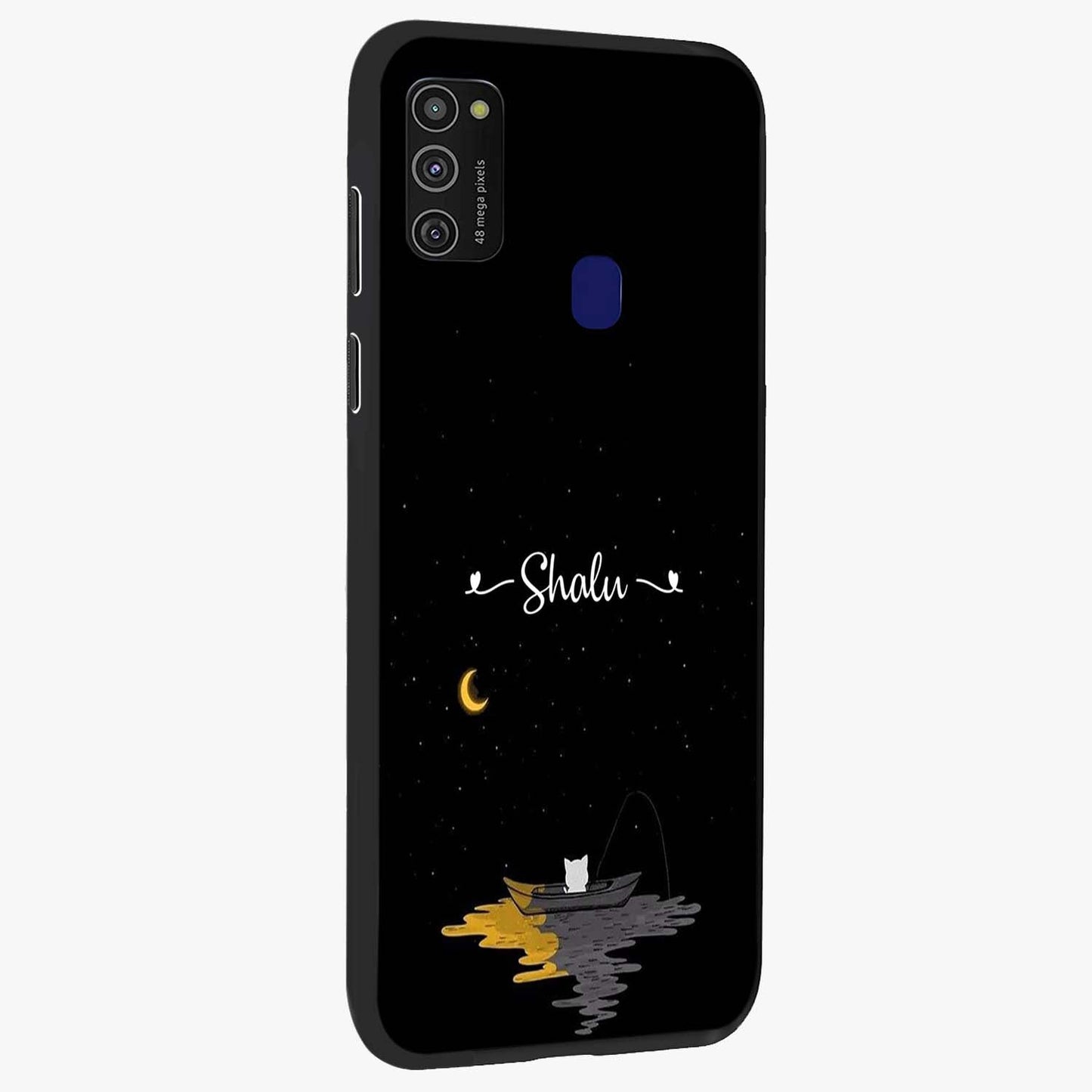 Silent Night Row Glass Case upright view showcasing tranquil night artwork with serene landscape theme.