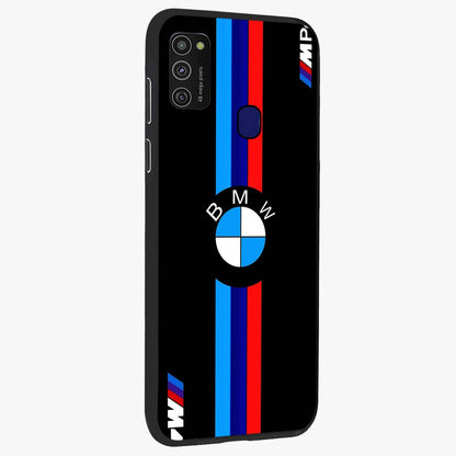 Turbo BMW Beast Glass Case upright view showcasing powerful car artwork with modern motorsport theme.