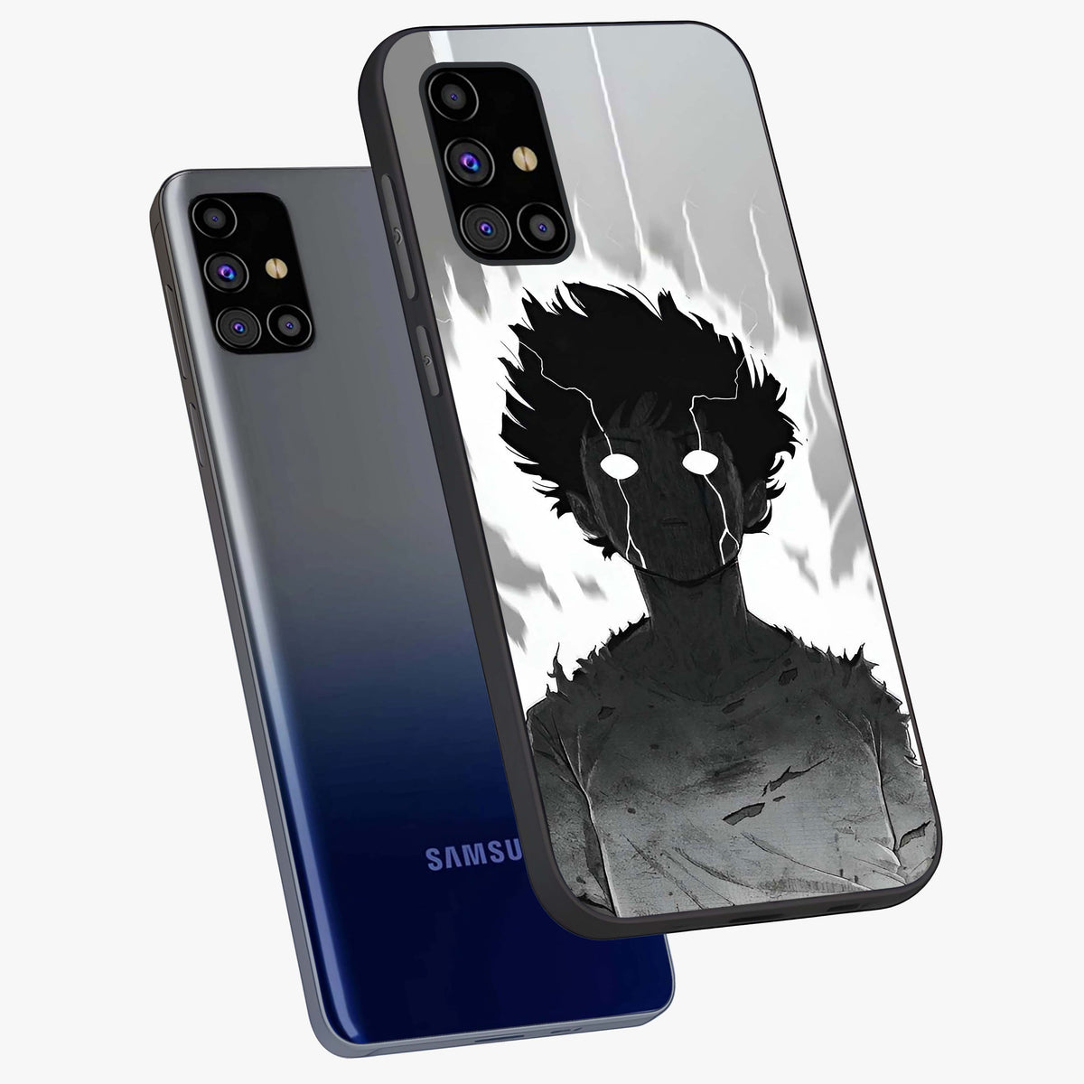 Awakened Inner Rage Glass Case displayed in angled mockup highlighting powerful graphic design and bold artistic theme.