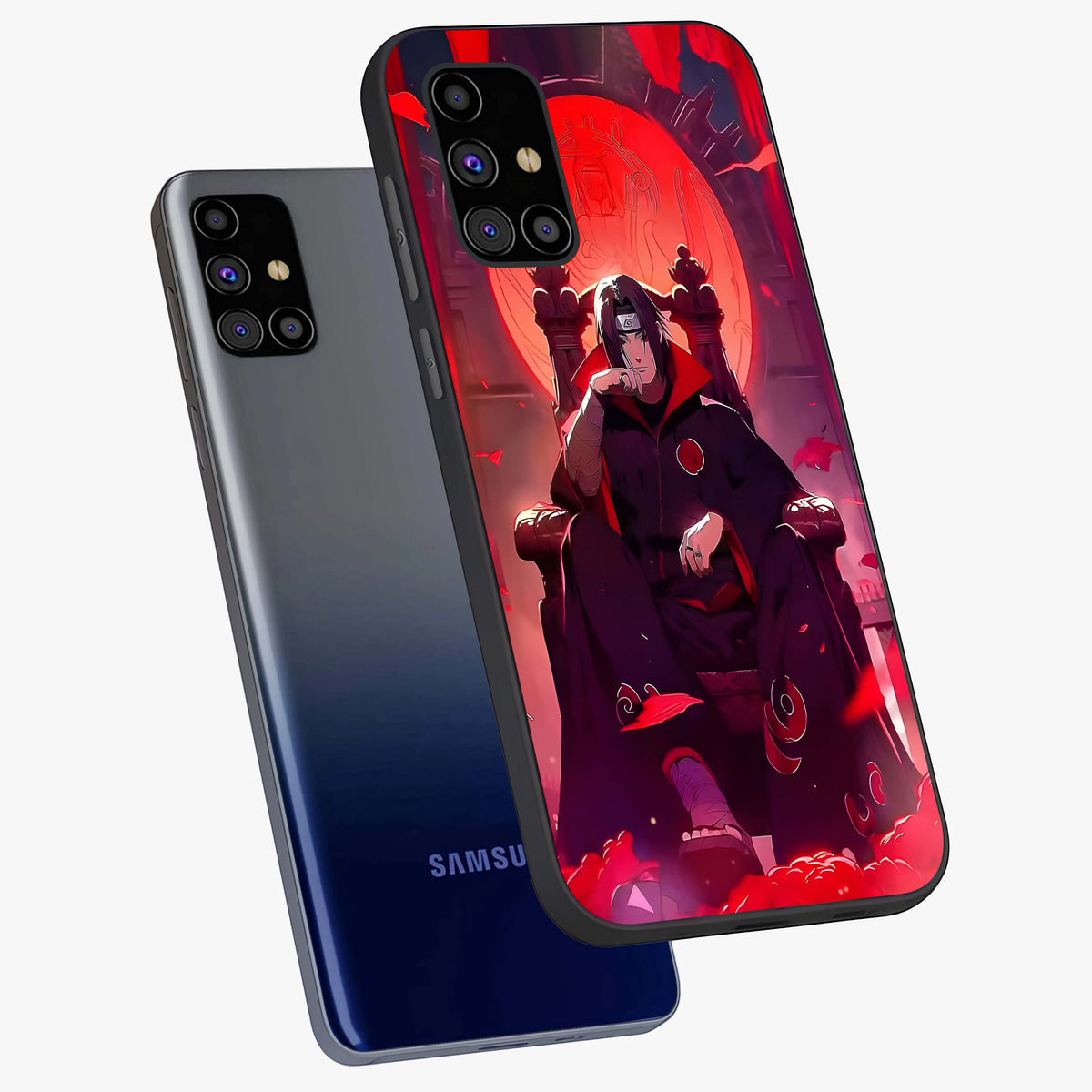Blood Moon Sovereign Glass Case displayed in angled mockup highlighting dark celestial moon design and dramatic theme.