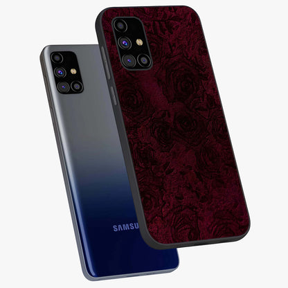 Crimson Fade Flow Glass Case displayed in angled mockup highlighting smooth gradient design with modern aesthetic style.