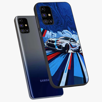 Drift Power Rush Glass Case displayed in angled mockup highlighting powerful drift car design with sporty aesthetic style.
