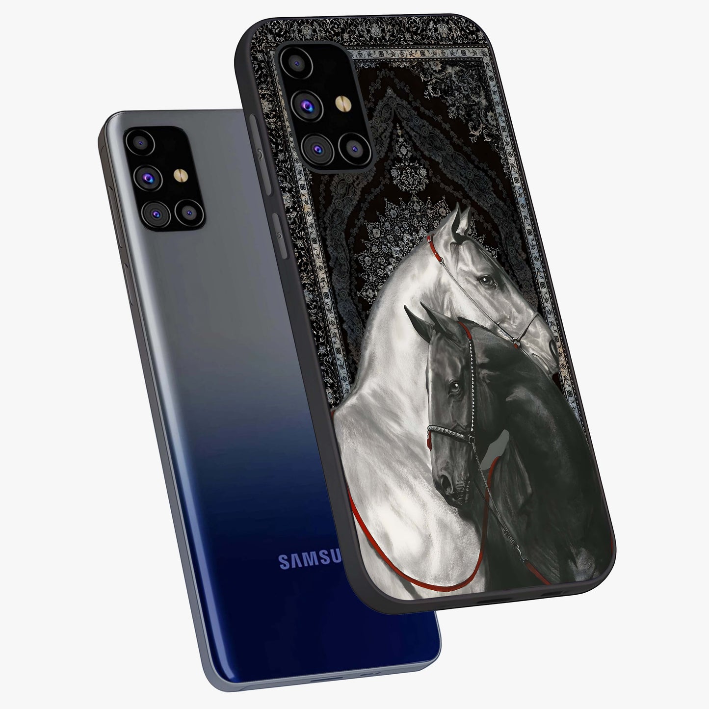 Majestic Ride Legacy Glass Case displayed in angled mockup highlighting sleek vehicle design with bold racing aesthetic.
