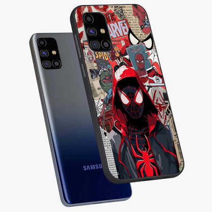 Spider Collage Street Glass Case displayed in angled mockup highlighting dynamic street style collage design with comic aesthetic.