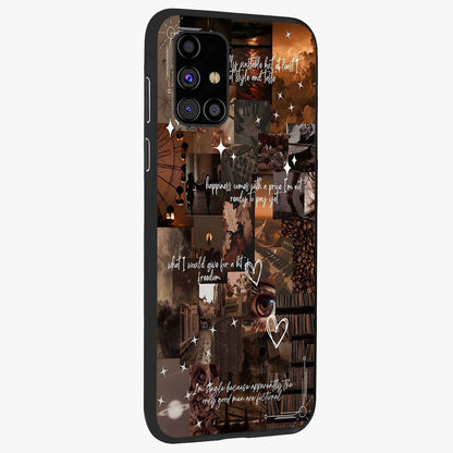 Bittersweet Aesthetic Chaos Glass Case upright view showcasing bold artistic chaos design with modern aesthetic style.