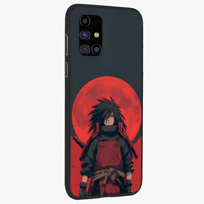 Crimson Moon Warlord Glass Case upright view showcasing powerful warlord artwork with dark celestial theme.