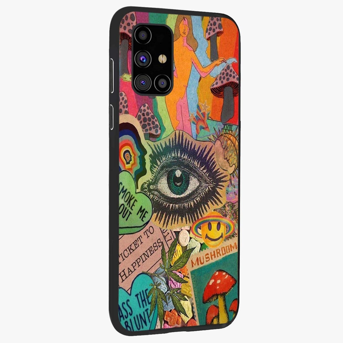 Mystic Eye Wonderland Glass Case upright view showcasing symbolic eye artwork with mysterious fantasy theme.