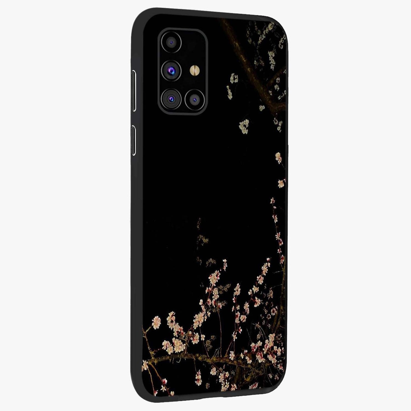 Petal Moon Light With Custom Name Glass Case upright view showcasing elegant floral moon artwork with personalized aesthetic.