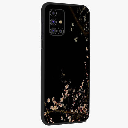 Petal Moon Light With Custom Name Glass Case upright view showcasing elegant floral moon artwork with personalized aesthetic.