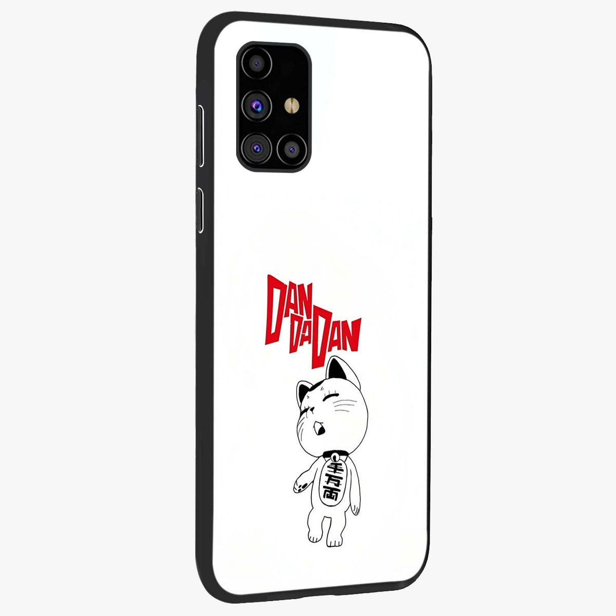 Playful Spirit Charm Glass Case upright view showcasing vibrant charm artwork with fun artistic theme.