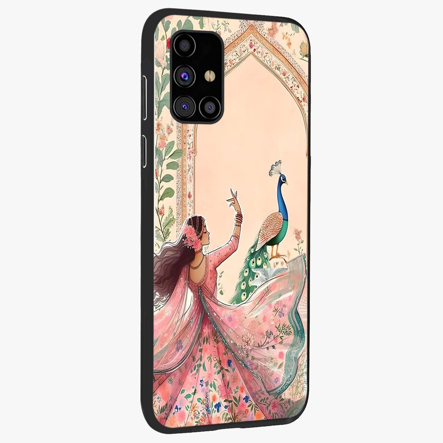 Royal Grace Muse Glass Case upright view showcasing stylish artistic artwork with sophisticated royal theme.