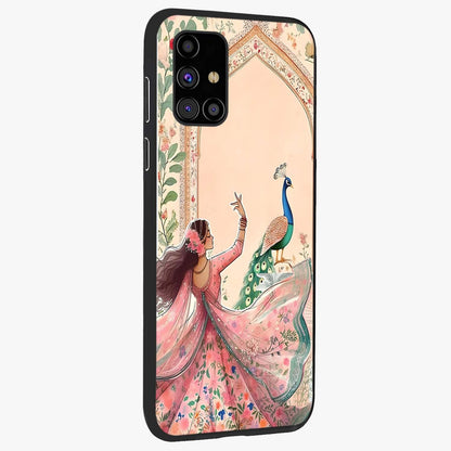 Royal Grace Muse Glass Case upright view showcasing stylish artistic artwork with sophisticated royal theme.