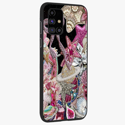 Starlit Jewel Dream Glass Case upright view showcasing radiant star inspired artwork with magical night theme.