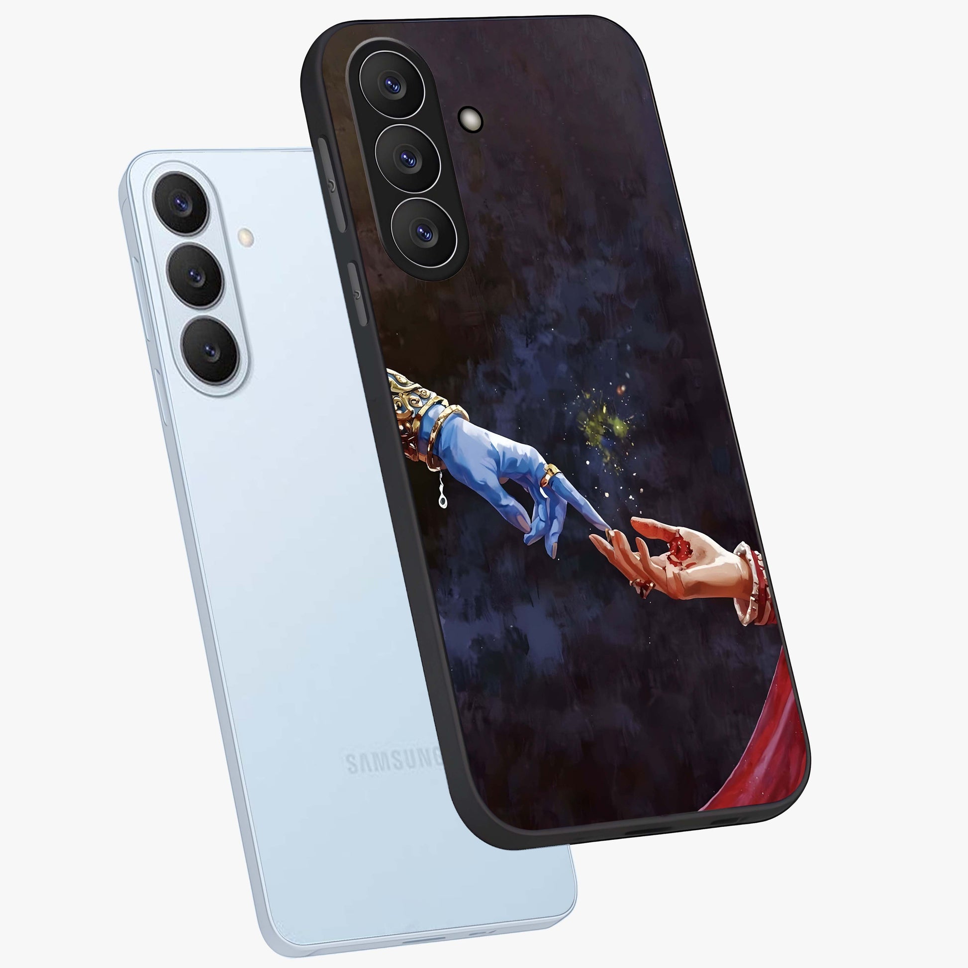 Divine Touch Eternal Glass Case displayed in angled mockup highlighting elegant divine inspired design with calm aesthetic style.