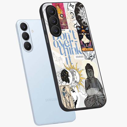 Ethereal Thoughts Glass Case displayed in angled mockup highlighting soft abstract design with calm ethereal aesthetic.