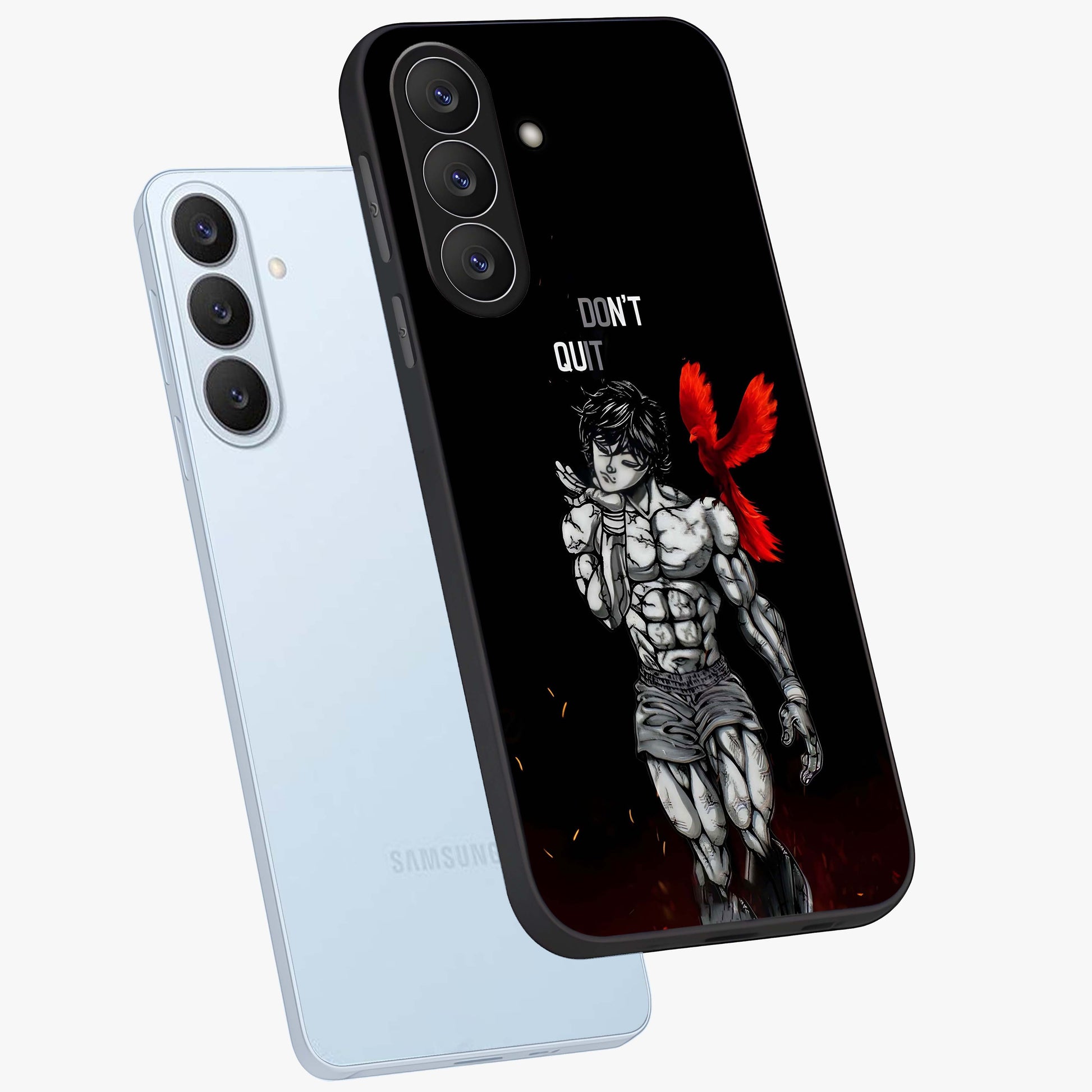 Rise Beyond Limits Glass Case displayed in angled mockup highlighting inspiring message design with modern aesthetic style.