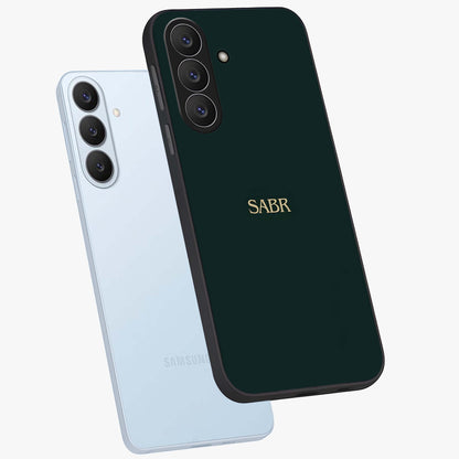 Sabr Minimal Patience Glass Case displayed in angled mockup highlighting simple inspirational design with clean aesthetic style.