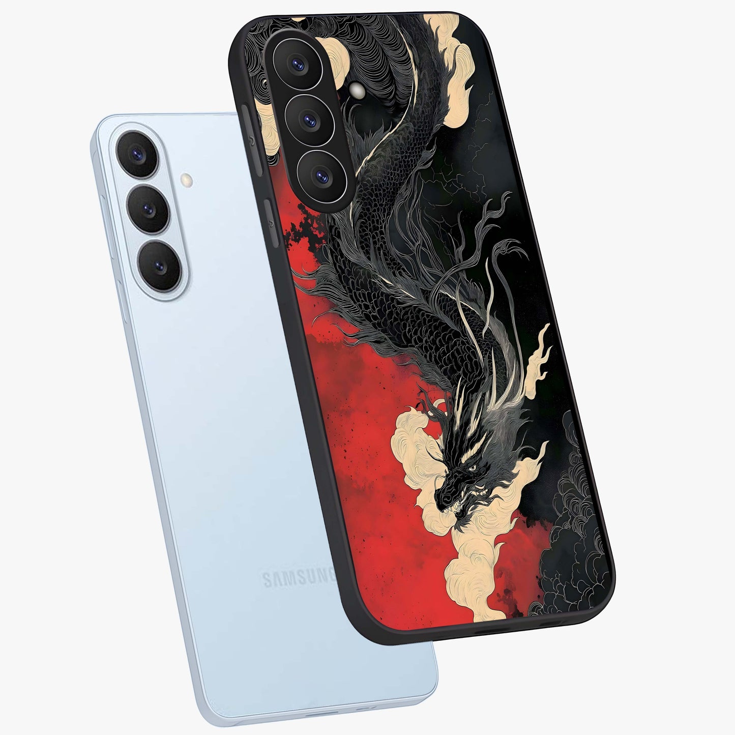 Shadow Dragon Fury Glass Case displayed in angled mockup highlighting powerful dragon illustration with dark fantasy aesthetic.