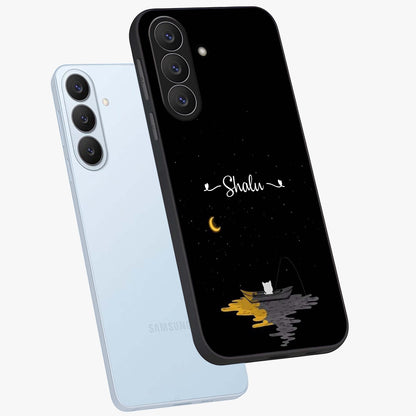 Silent Night Row Glass Case displayed in angled mockup highlighting peaceful evening design with dreamy night aesthetic.