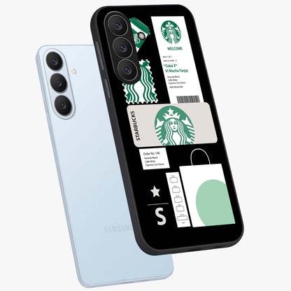 Starbucks Mocha Glass Case displayed in angled mockup highlighting stylish mocha themed design with cozy café aesthetic.