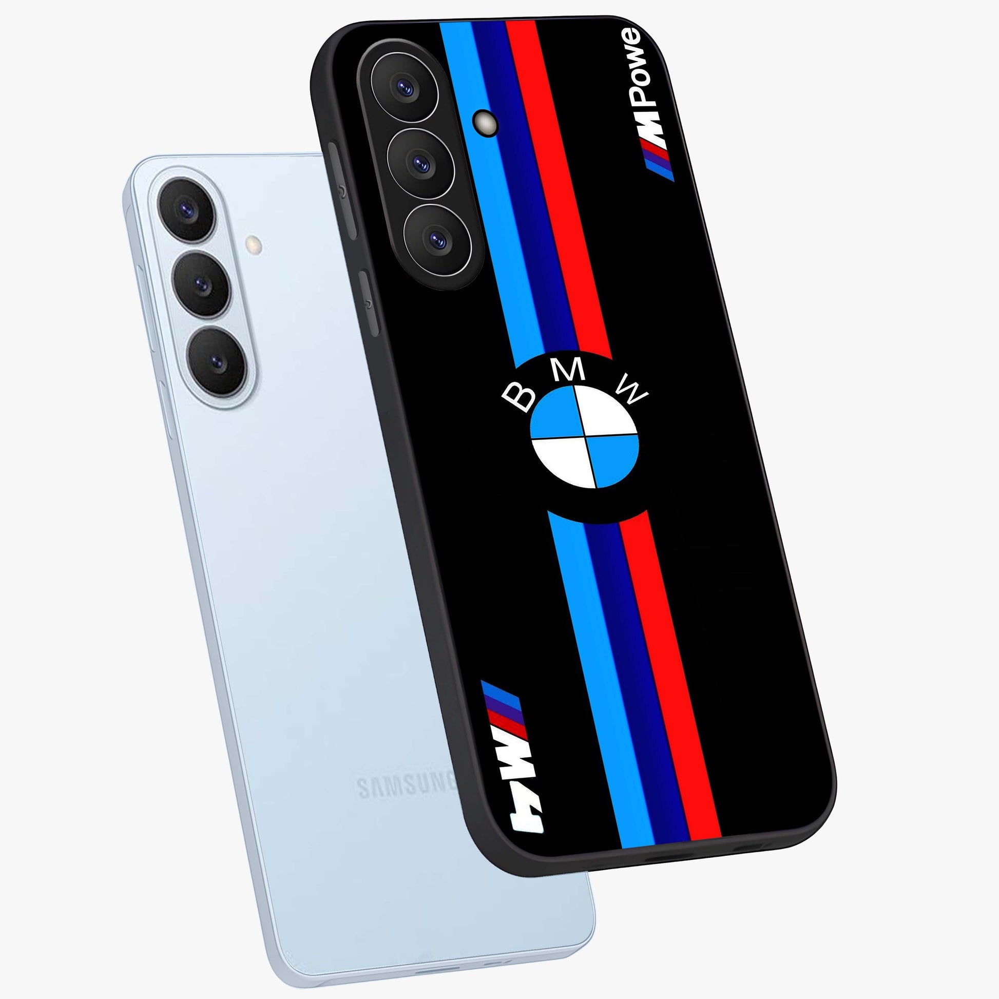 Turbo BMW Beast Glass Case displayed in angled mockup highlighting sleek racing car design with bold automotive aesthetic.